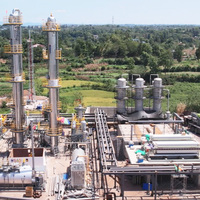 Mini-usine de GNL pour gaz associé ou biogaz transformé en gaz naturel liquéfié avec installation compacte