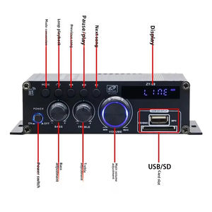 Creatall 120W double canal maison HiFi stéréo Audio amplificateur <span class=keywords><strong>de</strong></span> puissance amplificateur numérique professionnel amplificateur <span class=keywords><strong>de</strong></span> contrôle indépendant BT 5.0 - Product Image 5