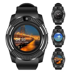 Lemfo — montre connectée de Sport V8 pour adultes, avec écran IPS tactile, système Android, réseau 2G, caméra, vente en gros