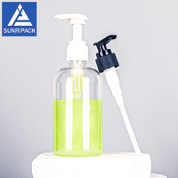 Flacon distributeur de savon liquide de voyage de 300 ml, vide, à pression, pour shampoing, gel douche, lotion, avec bouchon à vis pour salle de bain