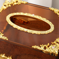 Boîte à mouchoirs en acrylique de luxe, boîte de rangement multifonctionnelle de bureau, fournitures de bureau et d'hôtel personnalisées, décoration intérieure, vente en gros