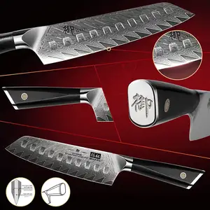 SHAN ZU GYO serie giapponese damasco Chef coltello Santoku 7 pollici professionale multifunzione cucina Santoku coltelli