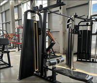 Máquina de Polea 2 en 1 de Alta Resistencia para Ejercicios de Dorsales y Fondo con Pila de Pesas, Equipo Comercial de Gimnasio para Entrenamiento de Espalda Superior