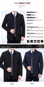 Vêtements d'extérieur pour papa pour hommes veste pour hommes veste pour hommes veste de leader élégante pour hommes produits de gros printemps automne et hiver - Product Image 2