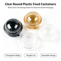 Boîtes d'emballage pour mini-gâteaux en plastique transparent, boîtes de rangement pour macarons et chocolats en plastique PET multicolores
