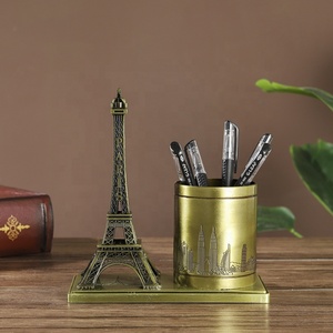 Hộp Đựng Bút Mô Hình Kim Loại Tháp <span class=keywords><strong>Eiffel</strong></span> Kim Loại Lưu Niệm Sáng Tạo Để Trang Trí Văn Phòng Để Bàn - Product Image 3