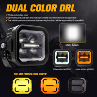 Projecteur de travail LED RAYCH P8 40W 6000K + DRL, 3 pouces, faisceau large et spot, éclairage extérieur automobile pour Jeep et camion tout-terrain