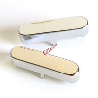 Donlis PC12 Chrome Closed Vintage TL Guitar Pickup Cover Brass Material Nickel Color for Neck Pickups