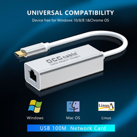Adaptador Ethernet Gigabit Tipo C a RJ45 de 1000Mbps, Tarjeta de Red USB 3.1 a LAN, Plug and Play para MacBook, Laptop, PC