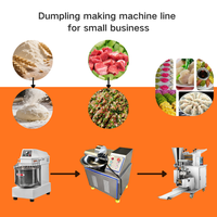 Équipement de production de raviolis pour restaurants commerciaux avec coupeur à bol, mélangeur à pâte et machine automatique de formage de raviolis