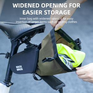 ROCKBROS selle de vélo sac arrière de vélo VTT route selle sac de siège de vélo grande tige de selle vtt voiture vélo queue coussin sacs - Product Image 3