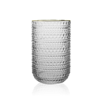 Verre à vin sans pied en cristal au design contemporain Raymond, 15,25 oz, en verre borosilicate transparent, logo personnalisé pour bars et restaurants
