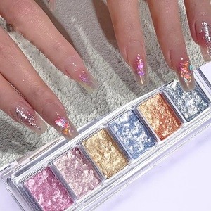 Pigmento Sólido para Uñas Aurora Brillante en 6 Colores, Escamas de Cristal Iridiscentes, Pasta Suave Brillante, Esmalte Cromado de Hadas, Decoración para Manicura - Product Image 1