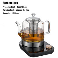 Bouilloire électrique à col de cygne d'usine, bouilloire d'eau chaude à ébullition ultra rapide en acier à haute teneur en verre borosilicaté pour verser sur le café et le thé