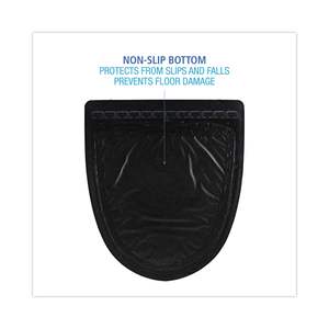 Tapis d'urinoir en caoutchouc Boardwalk 2.0 avec capteur pour salle de bain, 17,5 x 20, noir/noir, 6 par carton - Product Image 2