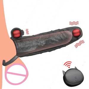 Vibrerende Condooms Vergroting Voor Mannen Herbruikbare Condooms Dildo Vibrator Penis Ring Mouw Volwassen Sekswinkel Seks - Product Image 1