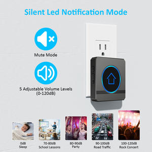 ชุดกริ่งประตูดิจิตอลไร้สายกันน้ำสำหรับโรงแรม เสียงเรียกเข้าปรับแต่งได้ พร้อมปุ่มดีไซน์ใหม่ที่ได้รับสิทธิบัตร - Product Image 3