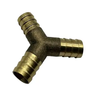 High-Quality Y Type Brass Nipple Pagoda Joint Straight 3 Way Cross Tube Connector for Fuel Hose Barb and Water Fittings, Availab