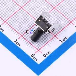 TS013-CBW0FH10.0 Tactile Switch Through hole-4P,7.5x7mm Switch Single Pole Single Throw Round Button 2.5N Right Angle Insert - Product Image 2