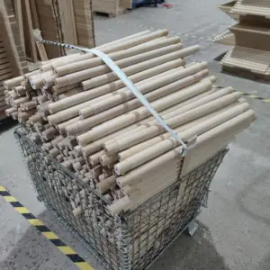 High Quality Natural Wood Color Wooden Dowel Exercise Wooden Beech Maple Pole Pilates Sticks