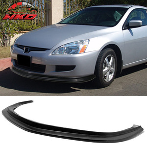 เหมาะสำหรับ Honda Accord 2 ประตู ปี 2003-2005  ลิ้นกันชนหน้าทรง MDA สีดำดิบ - Product Image 1