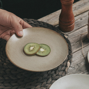 <span class=keywords><strong>Assiettes</strong></span> à dîner en céramique de qualité commerciale, <span class=keywords><strong>assiettes</strong></span> en céramique mate <span class=keywords><strong>vintage</strong></span> de 7 pouces avec texture artisanale, <span class=keywords><strong>assiettes</strong></span> en grès durables - Product Image 3