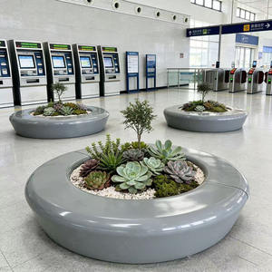 Silla de Jardín B22 para Exteriores, Silla de FRP para Visitantes con Decoración de Jardinera, Silla para Centros Comerciales y Parques, Materiales de Alta Calidad - Product Image 3