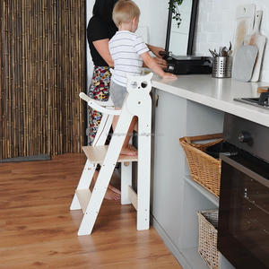 Tour d'apprentissage pliable pour tout-petits, marchepied de cuisine Montessori, échelle pliante fine - Product Image 3