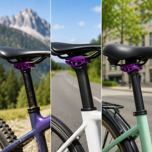 Abrazadera de sillín de aleación de aluminio anodizado tipo perno para <span class=keywords><strong>bicicleta</strong></span> de montaña, carretera y ciudad - Product Image 6
