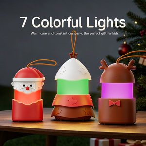 ไฟตกแต่งคริสต์มาส ซานตาคลอส ไฟ LED ดนตรี โคมไฟกลางคืน ของตกแต่งห้องนอน ของขวัญสำหรับงานปาร์ตี้วันหยุด - Product Image 3