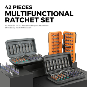New Design 42 in 1 Multifunctional Ratchet <strong>Screwdriver</strong> Tool Set with 40Pcs Interchangeable <strong>Precise</strong> <strong>Bits</strong> for Furniture Repairing - Product Image 2