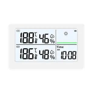 无线WIFI超薄液晶数字房间时钟温度计温度传感器湿度计气象站室内湿度计