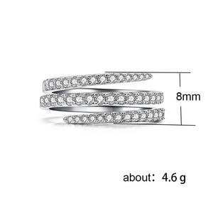 Anello Eternity F671 da Donna in Oro Bianco con Diamanti Taglio Brillante Rotondo, Incastonatura a Canale, Gioiello Geometrico per Matrimonio - Product Image 6