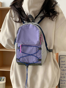 Custom Logo Geometric Fashion Unisex <b>Large</b> Capacity Waterproof Nylon Polyester <b>Backpack</b> for Middle/High <b>School</b> Students Travel - Product Image 5