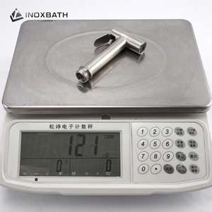 Pulvérisateur de bidet pour toilettes avec tête de pulvérisation portative en acier inoxydable 304, bec de robinet de salle de bain avec détours et support de <span class=keywords><strong>tuyau</strong></span> - Product Image 4