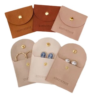 Thấp moq sợi nhỏ túi đồ trang sức, handmade trang sức bao bì Pouch với Snap Nút trang sức đóng gói túi - Product Image 5