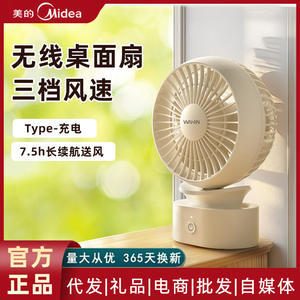 Mini ventilador de escritorio portátil Wahin con batería recargable, motor sin escobillas alimentado por USB para uso en oficina y hogar - Product Image 2