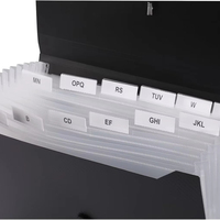 Caja de Almacenamiento de Archivos de Oficina, Organizador de Documentos, Carpeta Portafolio, Divisor de Índice, Archivador Expandible A4 de 24 Bolsillos, Bolsas para Documentos