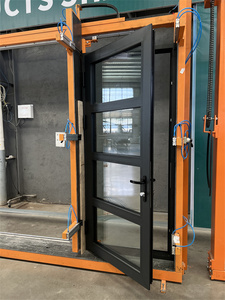 Minglei <span class=keywords><strong>Porte</strong></span> en aluminium à rupture thermique de style français Couleur noire personnalisée et portes <span class=keywords><strong>d</strong></span>'<span class=keywords><strong>entrée</strong></span> extérieures à <span class=keywords><strong>triple</strong></span> <span class=keywords><strong>vitrage</strong></span> - Product Image 3