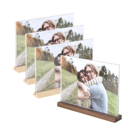 Cadre photo décoratif de table en bois MDF format A4 avec base en hêtre et couvercles en plexiglas, respectueux de l'environnement et traité UV, vente en gros