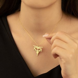 Nuovo prodotto della mitologia norrena collane da donna nuovo arrivo 2023 valchiria simbolo ciondolo in acciaio inox femminile Power collane - Product Image 5