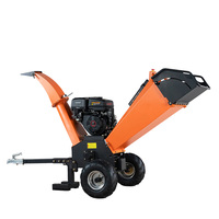 Broyeur de bois à essence NEXAGROT 15HP GS120, capacité 120mm, déchiqueteur de biomasse, broyeur d'arbres avec démarrage à clé pour l'entretien forestier