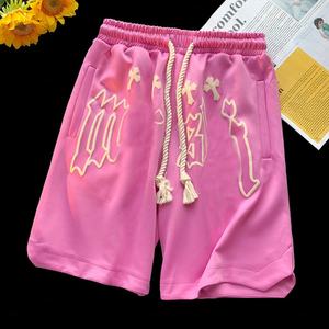 OEM High Quality Men's Casual Board Shorts Custom Logo with Side Pockets 5 Inch 100% Cotton - Product Image 3