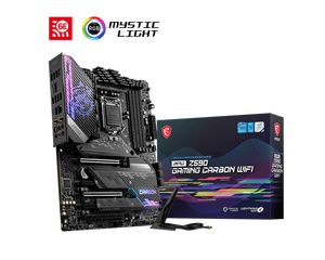 MPG <span class=keywords><strong>Z590</strong></span>คาร์บอนพีซีเล่นเกม WIFI อินเทลชิปเซ็ต4 DDR4 128GB ความจุ RAM SATA ฮาร์ดไดรฟ์อินเตอร์เฟซ ATX ตกแต่งใหม่ - Product Image 1