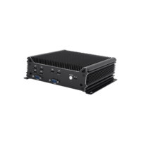 Mini PC Wanlan sin ventilador, Barebone i3 4005U, 2LAN, 8USB, 6COM, Micro PC industrial, VGA HD, 2 salidas, PC integrado con tira lateral
