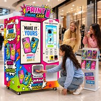 Distributeur automatique de coques de téléphone DIY à double écran pour campus, avec fonction de kiosque et de gestion des revenus publicitaires