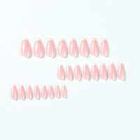 Ballerine Française Faux Ongles Gradeint Cercueil Naturel Faux Ongles Vente En Gros Fournisseur 24