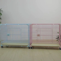 Cage d'élevage de luxe simple et empilable en acier inoxydable avec cloison centrale et portes latérales pour nichoirs, pour oiseaux et perroquets