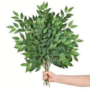 Venta directa de fábrica, guirnalda de vegetación <span class=keywords><strong>artificial</strong></span>, 67cm, exuberantes Ramos de boda DIY, tallos italianos Ruscus - Product Image 4