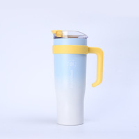 Bouilloire à main portable de grande capacité en acier inoxydable 304 à double tasse thermique avec passoire à thé tasse à paille